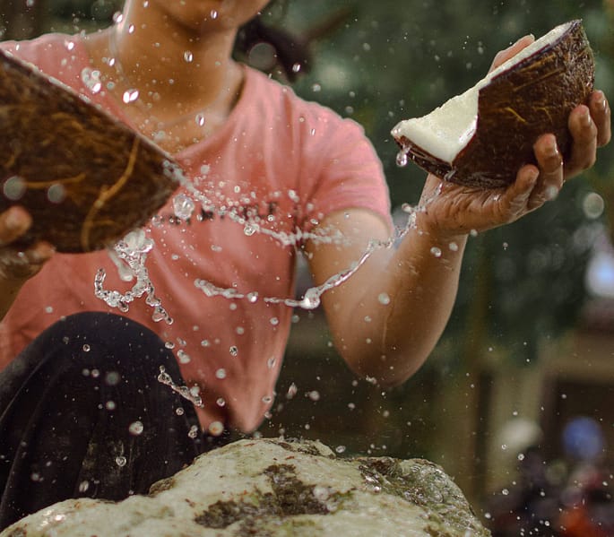 how to open a coconut?